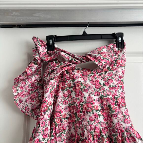 Hello Molly Ruffled Out Dress Mini Sz Small Floral - Picture 3 of 12